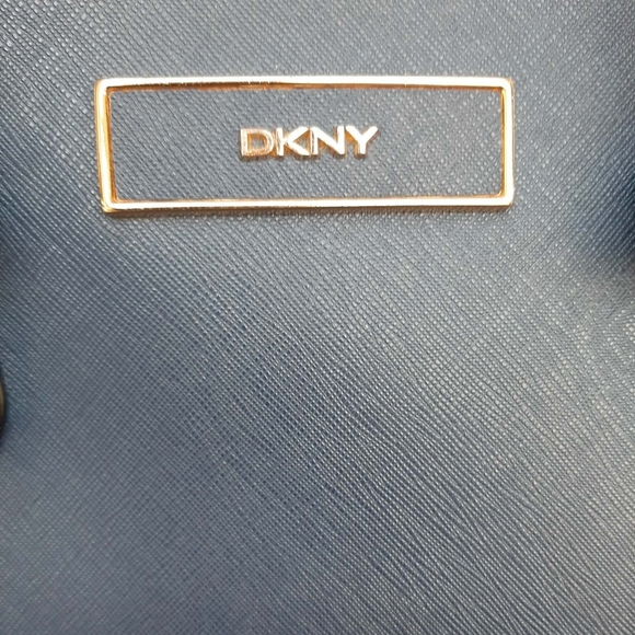 DKNY Y2K Midnight Blue & Black Saffiano Leather 3 Pc Set F/ 1998 - Picture 2 of 10